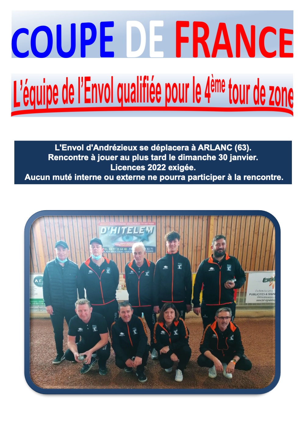 Calendrier Petanque Loire 2023 Coupe De France - Comité De La Loire De Pétanque